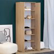 2-door shelf cabinet in sonoma oak finish - Klara