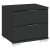 Bedside Table 2 Drawers Black PRAGA