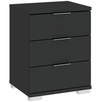   Háromfiókos Kis Szekrény Fekete Színben. PRAGA 42x46x61 cm.