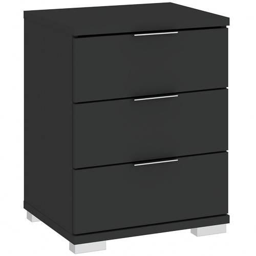 Háromfiókos Kis Szekrény Fekete Színben. PRAGA 42x46x61 cm.