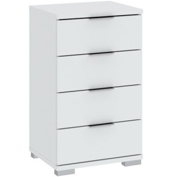 Small Cabinet 4 Drawers White PRAGA