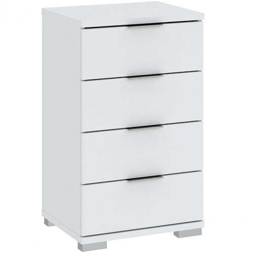 Small Cabinet 4 Drawers White PRAGA