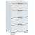 Small Cabinet 4 Drawers White PRAGA