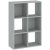 6-compartment bookcase in grey color 61 cm - Catchy