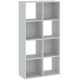 8-compartment bookcase in white color 61 cm - Catchy