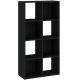 8-compartment bookcase in black color 61 cm - Catchy