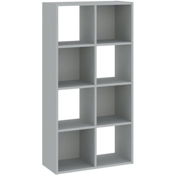 8-compartment bookcase in grey color 61 cm - Catchy
