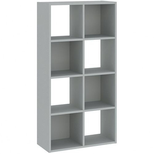 8-compartment bookcase in grey color 61 cm - Catchy