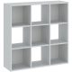 9-compartment bookcase in white color 91 cm - Catchy