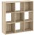 9-compartment bookcase in oak finish 91 cm - Catchy