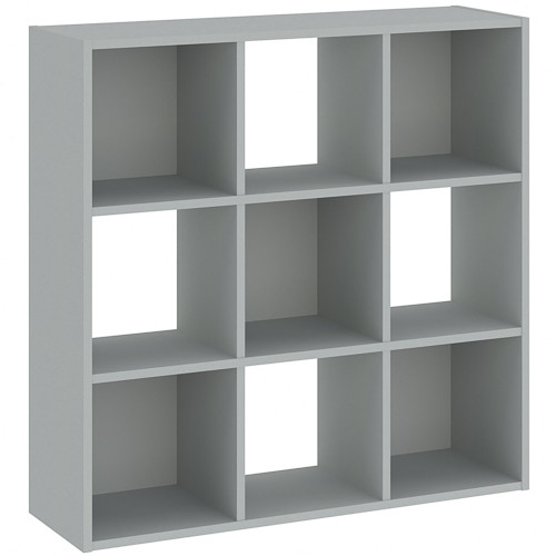 9-compartment bookcase in grey color 91 cm - Catchy