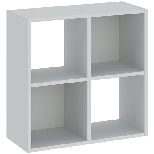 4-compartment bookcase in white color 61.5 cm - Catchy