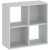 4-compartment bookcase in white color 61.5 cm - Catchy