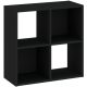 Könyvespolc 4 Rekeszes Fekete Színben CATCHY 61,5 cm