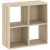 4-compartment bookcase in oak finish 61.5 cm - Catchy