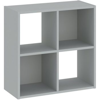 CATCHY bookcase 4 compartments grey