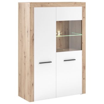 Skriňa GAMA 100 cm dub/biela 2 dvere