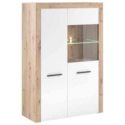 Skriňa GAMA 100 cm dub/biela 2 dvere