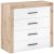 GAMA chest of drawers 4 drawers oak and white