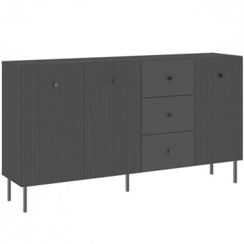 Chest of drawers in black color 135 cm - Viena Cabinet