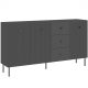 Chest of drawers in black color 135 cm - Viena Cabinet