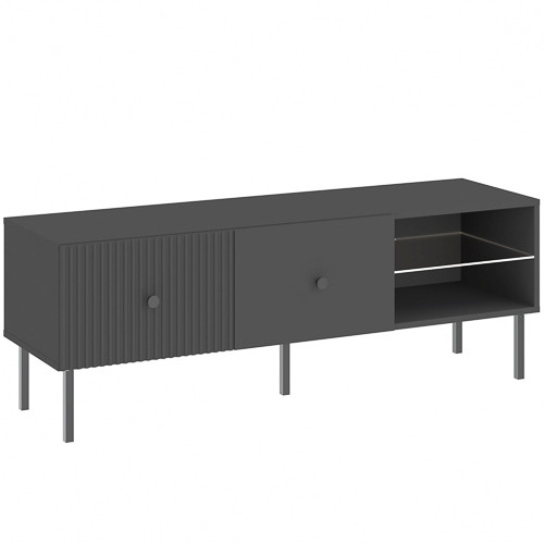 Tv Állány Fekete Színben. VIENA LOWBOARD 135 cm.