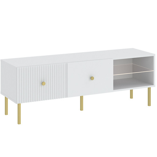 Tv Állvány Fehér Színben. VIENA LOWBOARD 135 cm.