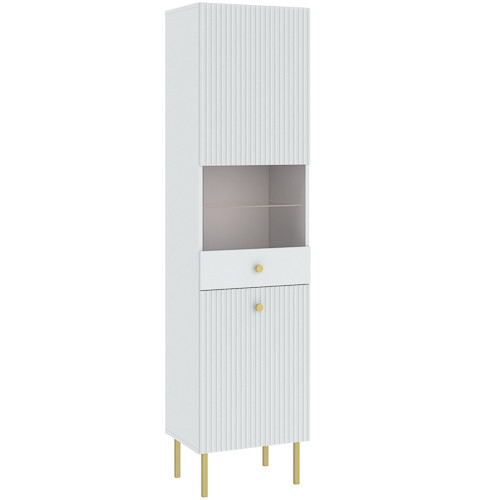 Glass Display Cabinet White VIENA