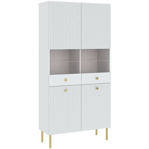 Fehér Színű Vitrin Üveg Betéttel. VIENA 91 cm.