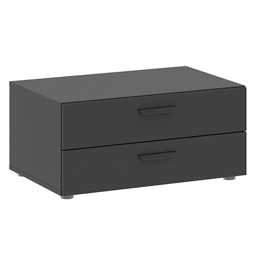 BASIC 2 Fiókos Alsószekrény Antracit Színben. 74 cm.