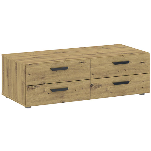 Chest of drawers BASIC TWO 110 cm oak 4 drawers