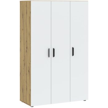 Skriňa BASIC TWO 110 cm dub/biela 3 dvere