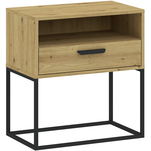CADRO NR4 Bedside Table with Drawer Oak 60 cm