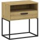 CADRO NR4 Bedside Table with Drawer Oak 60 cm