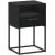 CADRO NR5 Bedside Table with Drawer Black 40 cm Push-to-Open