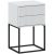 CADRO NR8 Bedside Table 2 Drawers White 40 cm Push-to-Open