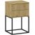 CADRO NR8 Bedside Table 2 Drawers Oak 40 cm Push-to-Open