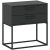 CADRO NR6 Bedside Table 2 Drawers Black 60 cm