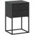CADRO NR9 Bedside Table 2 Drawers Black 40 cm