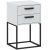 CADRO NR9 Bedside Table 2 Drawers White 40 cm