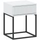 CADRO NR1 Bedside Table White 40 cm Push-to-Open