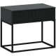 CADRO NR2 Bedside Table Black 60 cm Push-to-Open