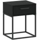 CADRO NR3 Bedside Table Black 40 cm