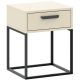 Bedside table CADRO 2 drawers metal frame push to open