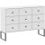 9 Fiókos Komód Fehér Színben. LINEA 115 cm.