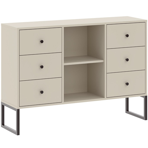Chest of drawers in cashmere color 115 cm - Linea