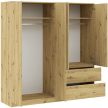 Chest of drawers BASIT 99 cm oak 3 drawers wide