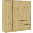 Chest of drawers BASIT 99 cm oak 3 drawers wide