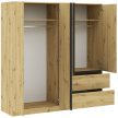 Chest of drawers BASIT 99 cm oak 3 drawers wide
