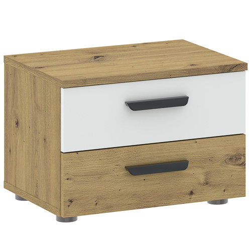 Desk BASIC TWO 100 cm oak and white